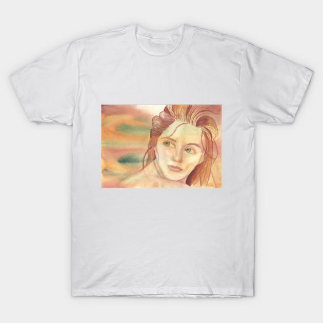 Desert, watercolor painting T-Shirt by Sharon Rose Art